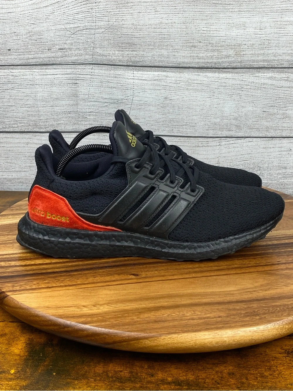 adidas UltraBoost DNA Black Red Gold Men’s Shoes FW4899 Sneaker Size 10